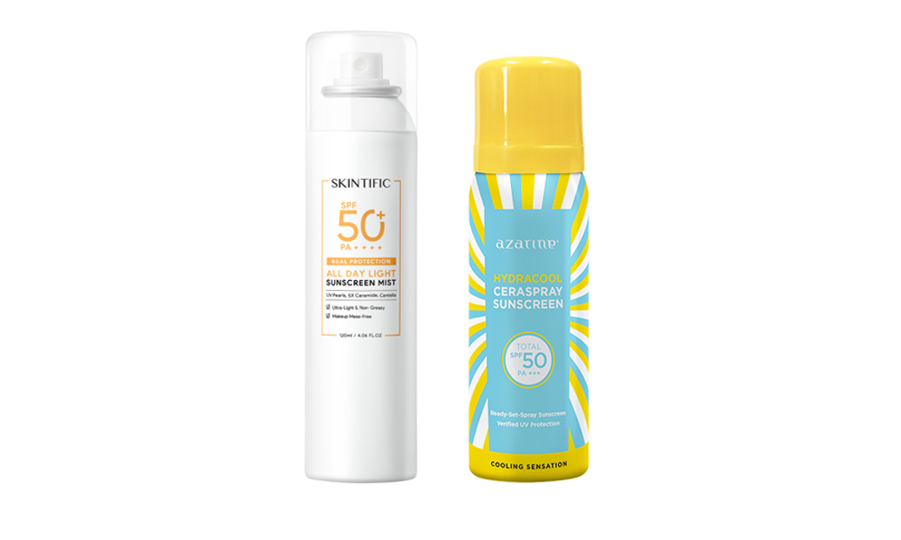 Review Sunscreen Spray Azarine VS Skintific, Mana yang Lebih Bagus?