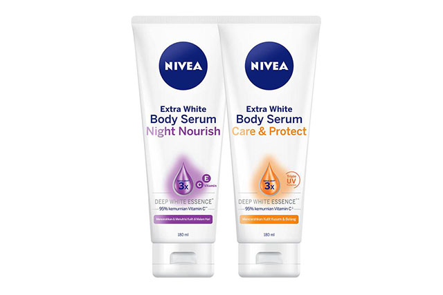Manfaat NIVEA Body Serum Extra White Day & Night - Care & Protect + Night Nourish