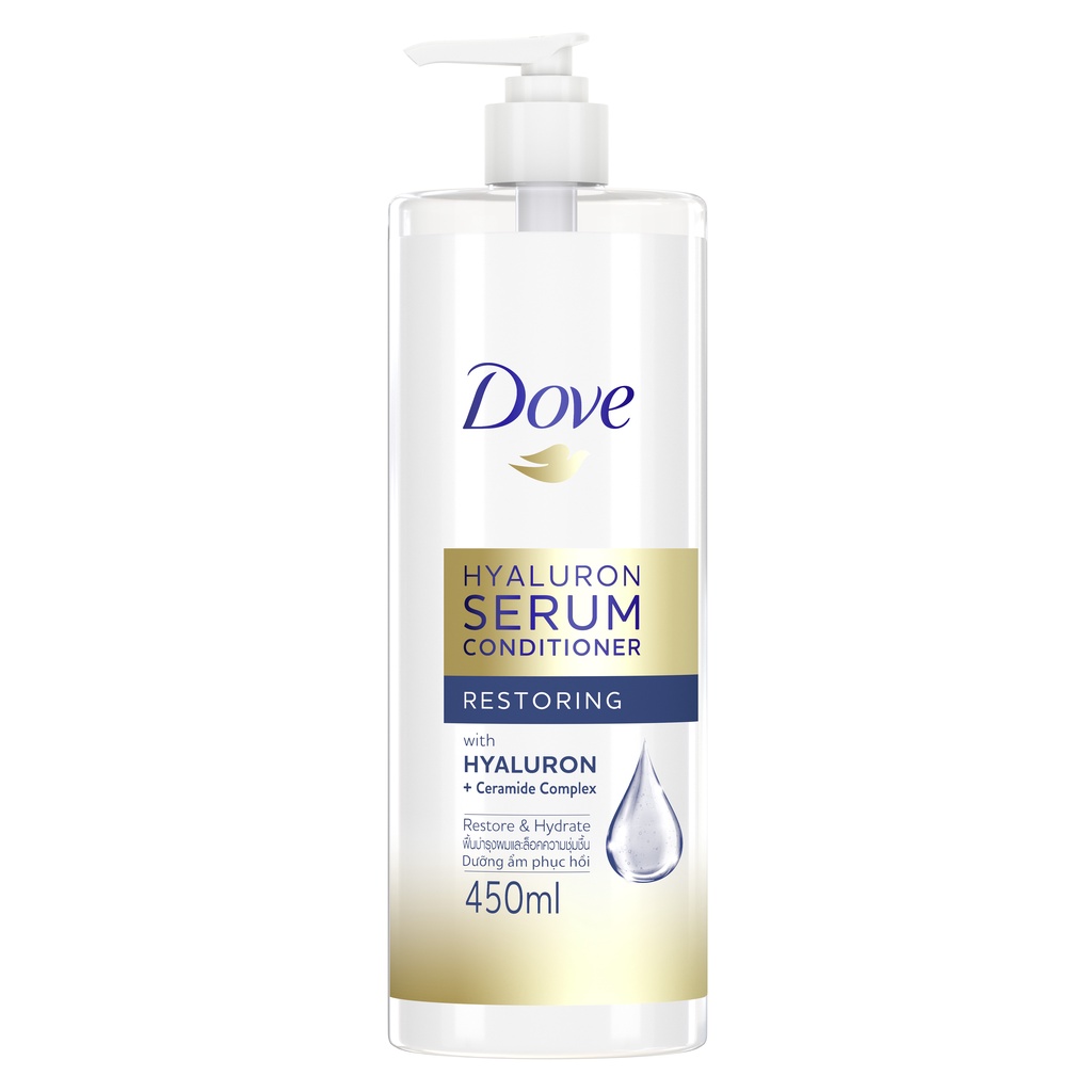 Dove Hyaluron Serum Conditioner Restoring & Nourishing Rambut Rusak | Review Marsha Beauty