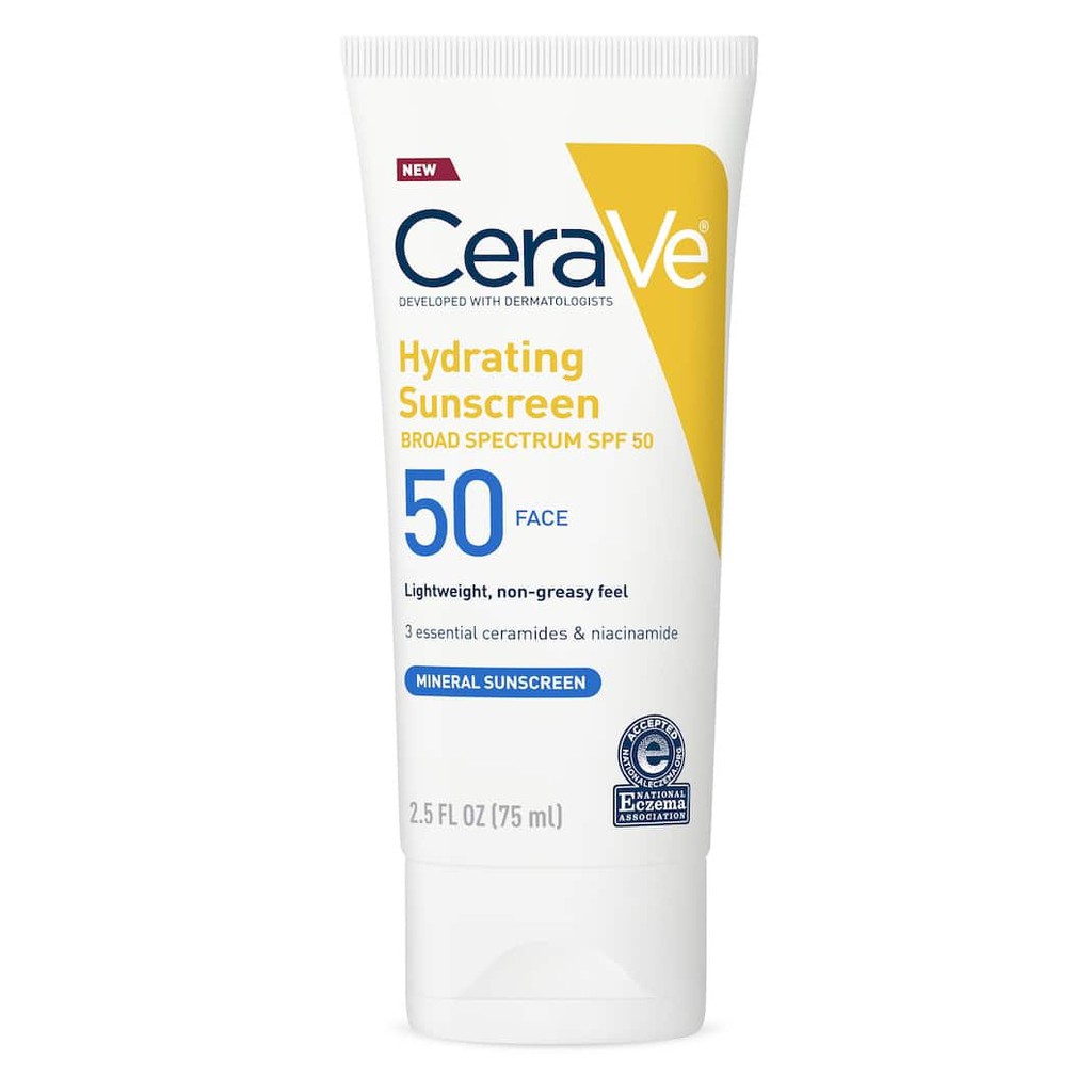 CeraVe Hydrating Sunscreen Broad Spectrum SPF 50 | Review Marsha Beauty