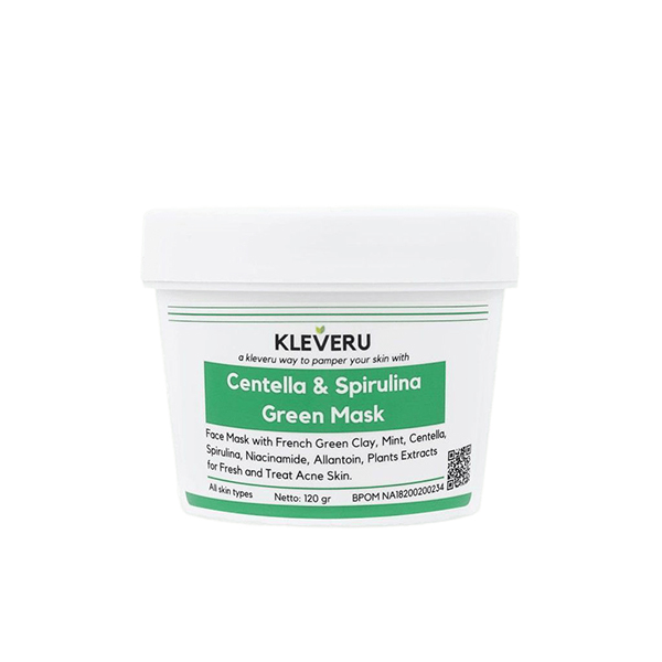 Kleveru Centella and Spirulina Green Mask | Review Marsha Beauty