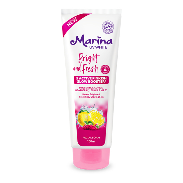 Marina UV White Bright & Fresh Facial Foam | Review Marsha Beauty
