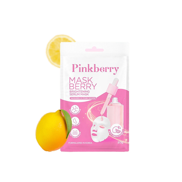 Pinkberry Mask Berry Serum Mask Brightening with Lemon | Review Marsha Beauty