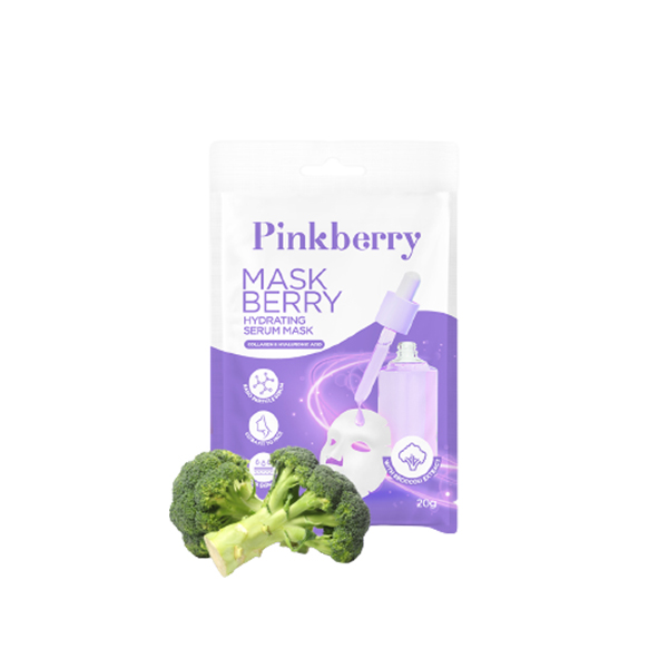 Pinkberry Mask Berry Serum Mask Hydrating with Broccoli | Review Marsha Beauty
