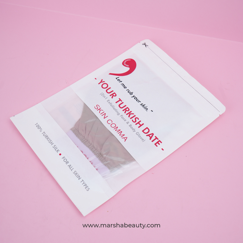 Skin Comma Your Turkish Date 2in1 Exfoliating Face & Body Glove | Review Marsha Beauty