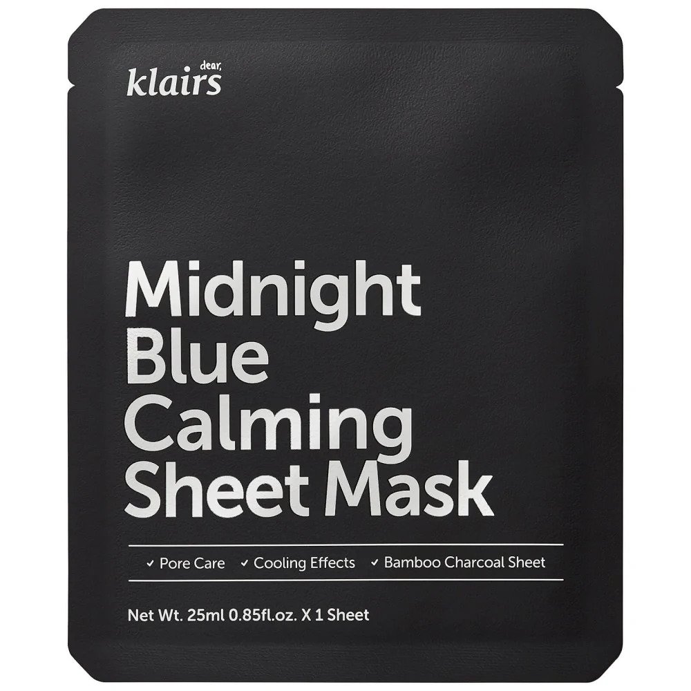 Dear Klairs Midnight Blue Calming Sheet Mask | Review Marsha Beauty