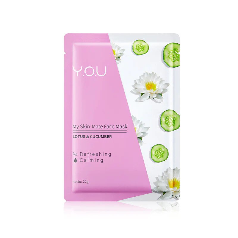 Y.O.U My Skin-Mate Face Mask Lotus & Cucumber | Review Marsha Beauty