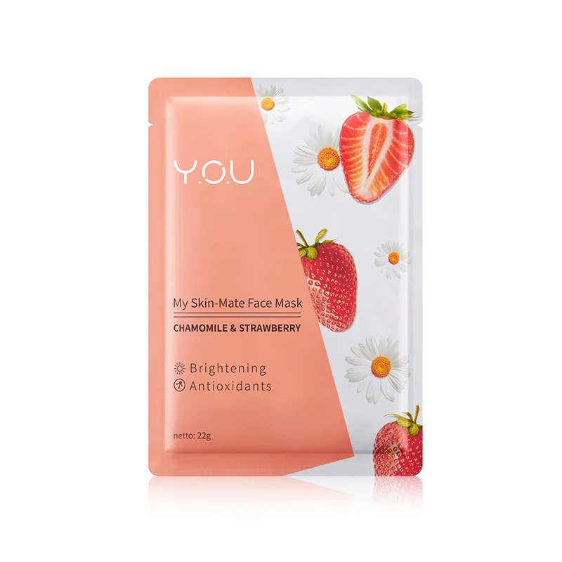 Y.O.U My Skin-Mate Face Mask Chamomile & Strawberry | Review Marsha Beauty